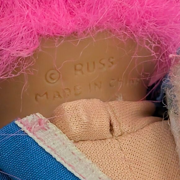 Vintage Russ Berrie Troll Kidz Rosie Doll Plush Cottagecore Floral 9" Pink NWOT - Picture 5 of 9